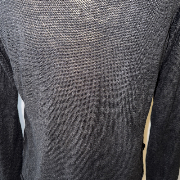 Eileen Fisher Petite Knit Linen Black Cardigan Size Petite M - Picture 9 of 12